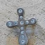 een mooi kruis broche met strass stenen, Overige materialen, 4 tot 7 cm, Verzenden, Nieuw