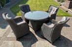 Tuinset dining rond 4 stoelen, Tuin en Terras, Tuinsets en Loungesets, Ophalen, 4 zitplaatsen, Eettafel, Zo goed als nieuw