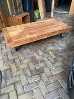 Teak salontafel, industrieel, Ophalen, Gebruikt, 100 tot 150 cm, Teakhout