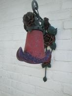 mooi apart wandlampje metalen rozen glazen kapje, Ophalen of Verzenden