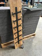 Wijnrek mango hout en ijzer NIEUW 8 stuks, Ophalen, Q, Zo goed als nieuw, Hout