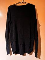 Gebreide trui met kreukels - Maat S/M, Kleding | Dames, Ophalen, Gedragen, Maat 36 (S), Zwart
