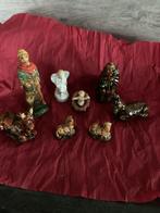 Oude Kerststal Beeldjes -, Verzamelen, Beelden en Beeldjes, Ophalen of Verzenden