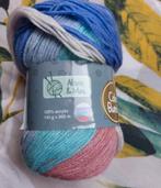 1 gemêleerde gekleurde bol wol, Hobby en Vrije tijd, Breien en Haken, Ophalen of Verzenden, Nieuw, Breien of Haken, Wol of Garen