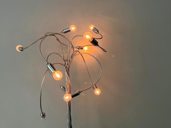 Steinhauer vloerlamp, Huis en Inrichting, Lampen | Wandlampen, Zo goed als nieuw, Glas, Ophalen