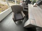 Steigerhouten tuintafel met 6 stoelen en kussens, Ophalen of Verzenden, Zo goed als nieuw, Hout