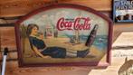 Coca-Cola cafe bord +/- 60 x 90 cm, Verzamelen, Merken en Reclamevoorwerpen, Ophalen, Gebruikt, Reclamebord