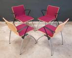 4 x Eromes Arta vergaderstoelen luxe kantoor stoelen rood, Vijf, Zes of meer stoelen, Ophalen of Verzenden, Zo goed als nieuw