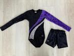 ZGAN TT Gymnastics Gympakje Turnpakje Turnpak Set Mt. 164, Zwart, Ophalen of Verzenden, Zo goed als nieuw, Turnpak(je)