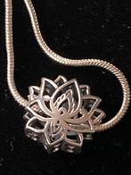 Zilveren lotusbloem 925 gemerkt met ketting, past Pandora, Sieraden, Tassen en Uiterlijk, Kettingen, Zilver, Verzenden