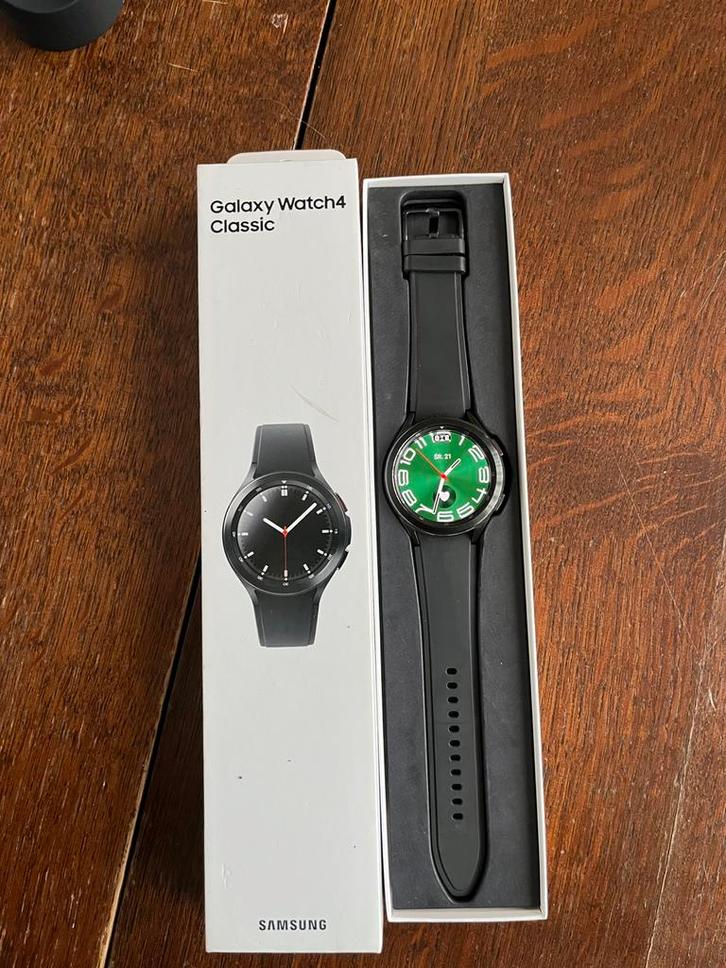 Galaxy watch 4 classic te koop, Sieraden, Tassen en Uiterlijk, Smartwatches, Zo goed als nieuw, Android, Zwart, Ophalen