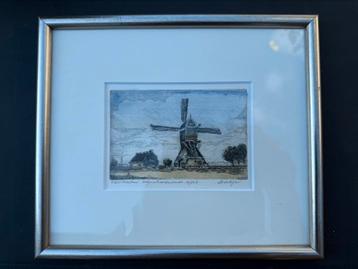 Originele ets Oostmolen Mijnsherenland beschikbaar voor biedingen