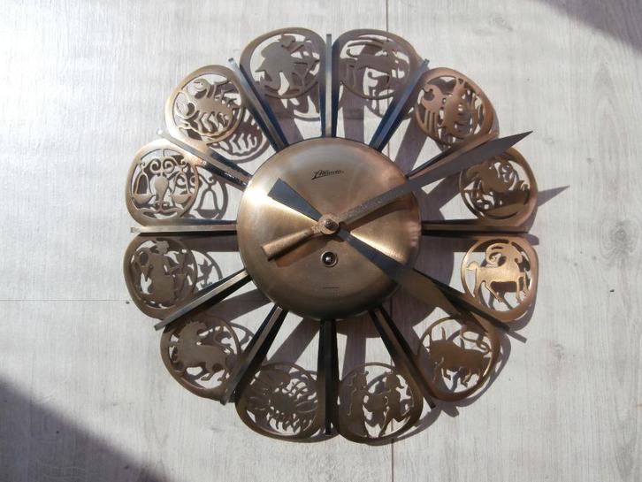 Atlanta Koperen Sterrenbeeldklok -- Dierenriemklok, Antiek en Kunst, Antiek | Klokken, Ophalen of Verzenden