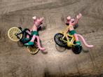 Pink Panter Roze Panter op fiets Bully pvc figuren set, Verzamelen, Poppetjes en Figuurtjes, Ophalen of Verzenden, Gebruikt