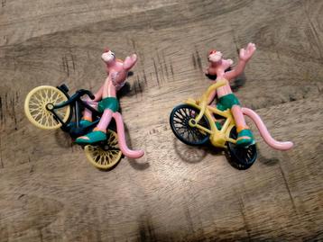 Pink Panter Roze Panter op fiets Bully pvc figuren set beschikbaar voor biedingen
