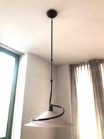 Art nouveau hanglamp brons met matglazen kap, Ophalen, Gebruikt, Glas, 75 cm of meer