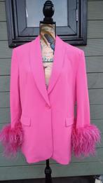 Zara Blazer Fuchsia Roze met veertjes M, Maat 38/40 (M), Verzenden, Zara, Nieuw