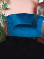 Nieuw Velvet blauw stoeltje., Ophalen, Zo goed als nieuw