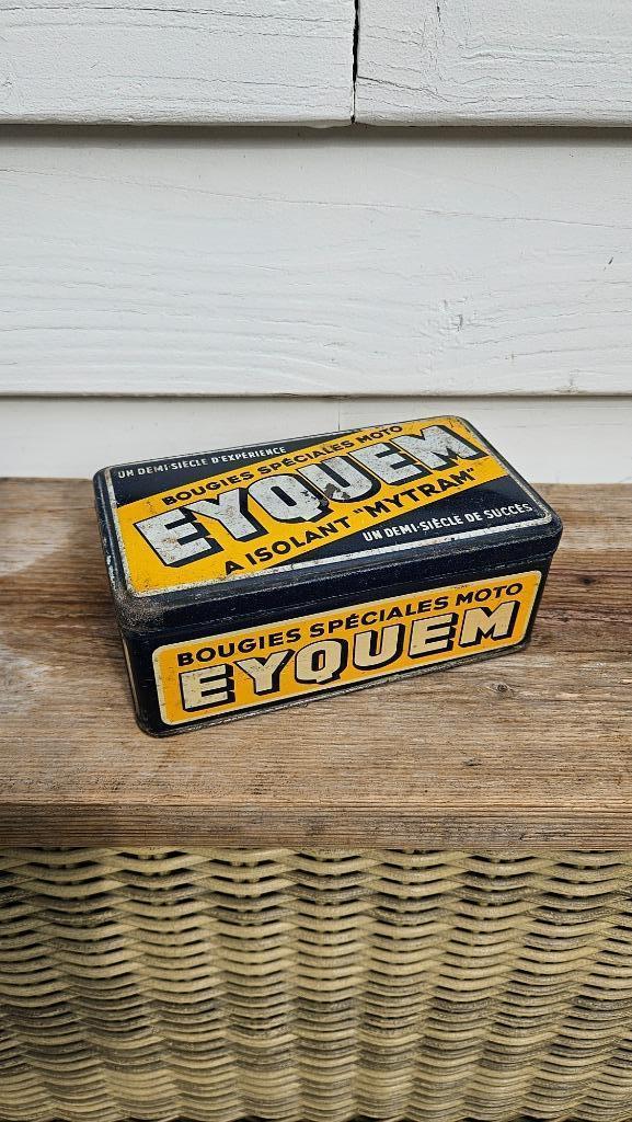 Eyquem Bougie Blik Mobylette, Verzamelen, Merken en Reclamevoorwerpen, Gebruikt, Verpakking, Ophalen of Verzenden