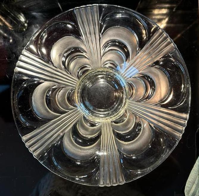 Libochovice schaal jaren 30 Tjechie, Antiek en Kunst, Antiek | Glas en Kristal, Ophalen of Verzenden