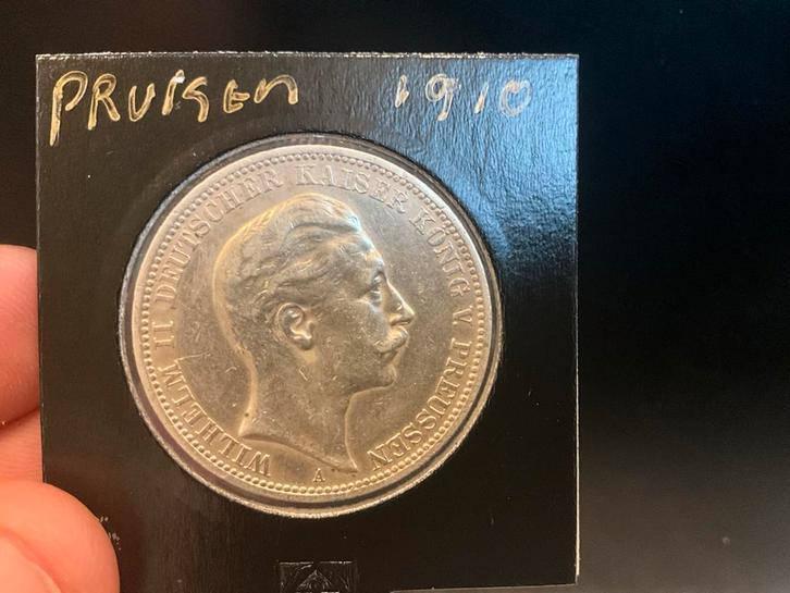Duitse 3 Mark 1910 - Wilhelm II, Postzegels en Munten, Munten | Europa | Niet-Euromunten, Losse munt, Duitsland, Zilver, Ophalen of Verzenden