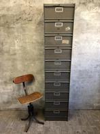 Vintage industriele stoere schoenenkast | vakkenkast kleppen, Huis en Inrichting, Kasten | Lockerkasten, Ophalen, Gebruikt, Vintage