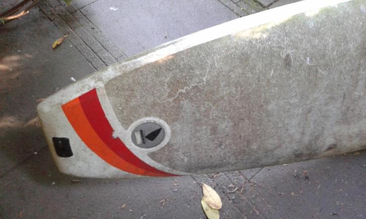 Windsurfer Ten Cate surfplank, Watersport en Boten, Windsurfen, Gebruikt, Plank, Met vin(nen), 5 tot 7 m², Ophalen