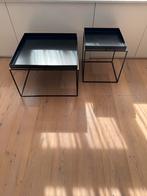 Hay Tray tables, Huis en Inrichting, Gebruikt, Metaal of Aluminium, Zwart, Vierkant