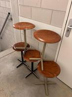 Vintage Schoolkrukken vierpoot kwartet meubelen, Huis en Inrichting, Krukjes, Ophalen, Gebruikt, Hout