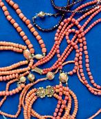 Gouden Bloedkoraal Sieraden - Oude Prijzen!, Verzenden, Goud, Met edelsteen