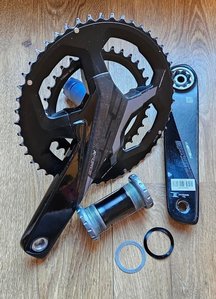 FSA K-Force WE Carbon Crankset Road 386EVO 175 50/34 incl BB, Fietsen en Brommers, Fietsonderdelen, Zo goed als nieuw, Crankstel of Pedalen