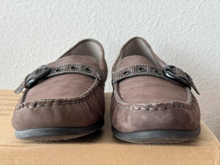 Mooie nubuck leren mocassins van Ara, maat 42 > valt smal!, Kleding | Dames, Schoenen, Zo goed als nieuw, Instappers, Overige kleuren