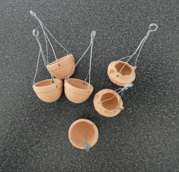 poppenhuis 1:12 terracotta hang bloempotjes nieuw! beschikbaar voor biedingen