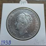2,5 Gld 1938 1e, Postzegels en Munten, Munten | Nederland, Zilver, Ophalen of Verzenden, Koningin Wilhelmina, Losse munt