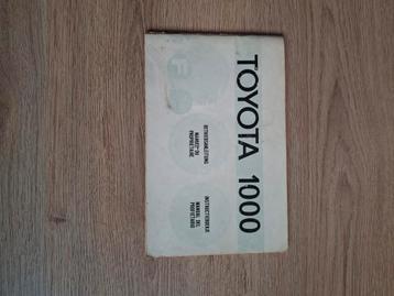 Instructieboekje Toyota 1000 oldtimer beschikbaar voor biedingen