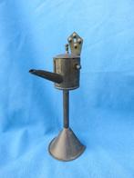 Antieke olielamp staand / snotneus – ca. 1900, Ophalen of Verzenden, Koper