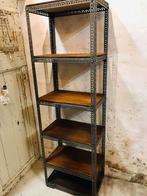 Vintage unieke stellingkast van metaal hout kast, boekenkast, Ophalen of Verzenden, Zo goed als nieuw