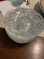 Antiek facet geslepen gebaksbordjes, Antiek en Kunst, Antiek | Glas en Kristal, Ophalen of Verzenden