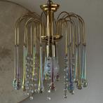 Vintage ''Murano'' Teardrop Hanglamp, Kroonluchter Parelmoer, Huis en Inrichting, Lampen | Hanglampen, Ophalen of Verzenden, Zo goed als nieuw