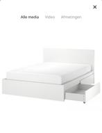 IKEA 2 persoonsbed 180x200 met lades; moet snel weg!, Huis en Inrichting, Slaapkamer | Bedden, Ophalen, Gebruikt, Wit, Tweepersoons