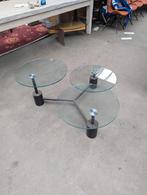 Glazen design salontafel, Zo goed als nieuw, Minder dan 50 cm, Rechthoekig, 50 tot 100 cm