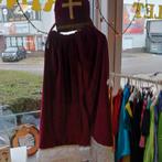 Sinterklaas mijter en cape - rood fluweel, Diversen, Sinterklaas, Ophalen of Verzenden, Onb, Onb, Onb