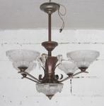 art deco lamp Ezan met ijsvormige kappen 18, Antiek en Kunst, Ophalen