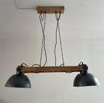 Dark grey industrial lamps with wooden structure, Huis en Inrichting, Lampen | Hanglampen, Minder dan 50 cm, Industrial, Metaal