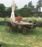 Massief hardhouten tuintafel, Tuin en Terras, Ophalen, Gebruikt, Rechthoekig, Hout