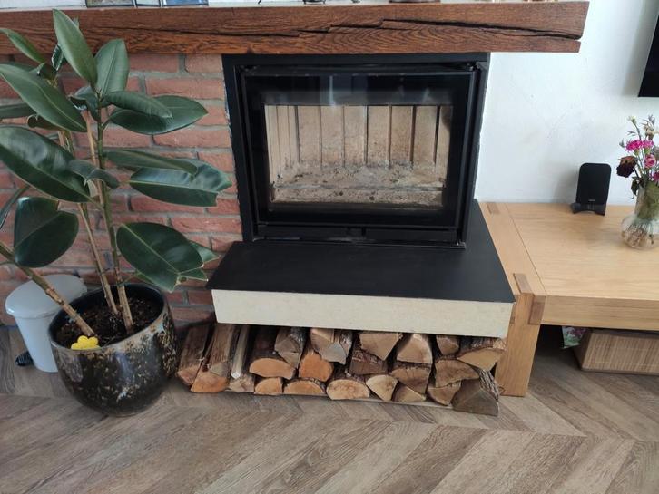 Inzethaard Wanders S60 hoek rechts houthaard, Huis en Inrichting, Kachels, Zo goed als nieuw, Inbouw, Houtkachel, Hout, Ophalen