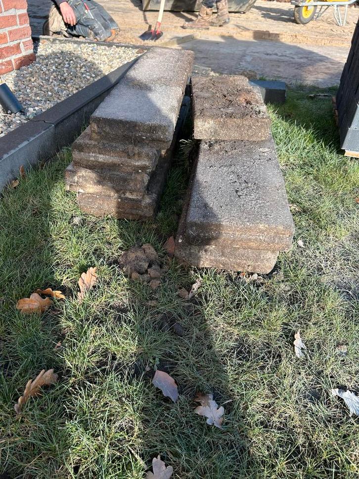 Opsluitbanden 6x20 cm - Gebruikt - 7 stuks, Tuin en Terras, Tegels en Klinkers, Gebruikt, Overige typen, Beton, Minder dan 5 m²