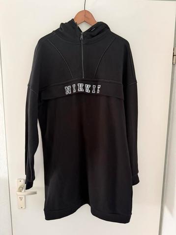 Nikkie Zwarte Hoodie dress Maat 38 ZGAN beschikbaar voor biedingen