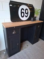 Vintage/Industriële zwarte toonbank, Brocante dressoir, Ophalen of Verzenden
