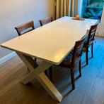 Mooie robuuste eettafel 200x90, Huis en Inrichting, Tafels | Eettafels, 200 cm of meer, Zo goed als nieuw, Vijf personen of meer